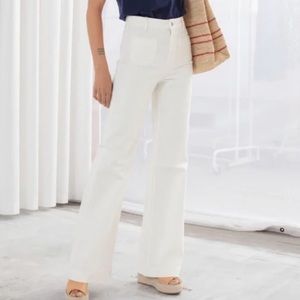 & Other Stories White Flare Jeans